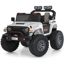 Електромобіль джип 24V7Ah 4x45W 2.4G пульт EVA MP3/USB/Bluetooth шкіра білий (M 6204EBLR-1 24V)