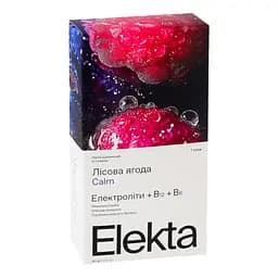 Напій розчинний з електролітами з вітамінним комплексом групи В зі смаком лісових ягід Calm Elekta 35 г (7 уп по 5 г)