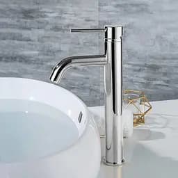 Змішувач для умивальника Rea Lungo chrome хром високий REA-B4104, Хром - мініатюра 3