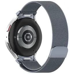 Ремінець металевий для смарт-годинника Google Pixel Watch 40,42,43,44,45,46,47 mm, Milanese Magnetic, сірий, міланська петля, браслет на магнітній застібці, сумісний з годинником Google Pixel Watch, для моделей з розміром корпусу 40,42,43,44,45,46 - мініатюра 2