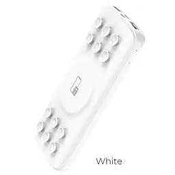 Зовнішній акумулятор із бездротовою зарядкою Hoco J56 Sea power 10000 mAh білий