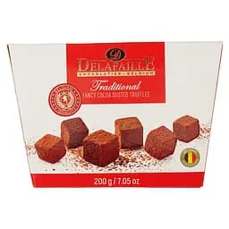 Цукерки трюфель Delafaille Traditional, традиційні, 200 г