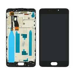 Дисплей для Meizu M5 Note с черным тачскрином и корпусной рамкой