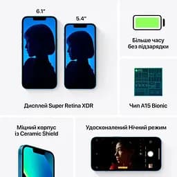 Смартфон iPhone 13 mini 128GB Model A2628 Grade C Seller Refurbished Blue - мініатюра 5