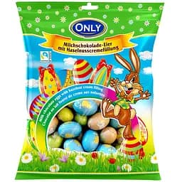 Цукерки Only Великодні яйця праліне з горіховим кремом 400 г