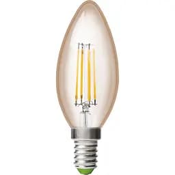 Світлодіодна лампа філамент Eurolamp CL 6W E14 4000K (deco) акція 1+1 (*MLP-LED-CL-06144(Amber)) - мініатюра 2