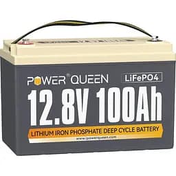 Аккумулятор Power Queen LiFePO4 12V (12.8V/100Ah/1280Wh) (P12V100-BASIC-4-A100) [157264]