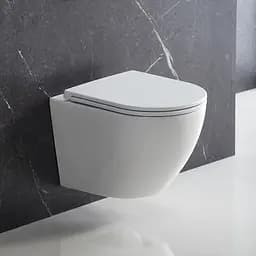 Унітаз Omnires Ottawa 49x37 rimless підвісний сидіння дюропласт white gloss OTTAWAMWBP, Білий - мініатюра 2