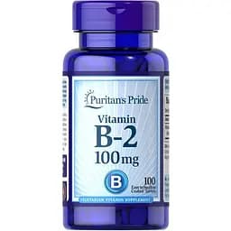 Вітамін В2 рибофлавін Puritan's Pride Vitamin B-2 100 mg (Riboflavin), 100 таблеток