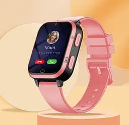 Дитячий смарт годинник-телефон Lemfo K17 4G з GPS трекером, сім картою, відеодзвінком, геолокацією, кнопкою SOS та камерою Рожевий - мініатюра 7