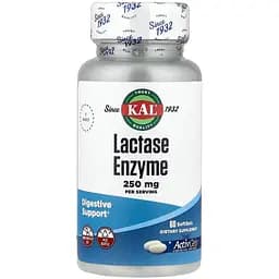 Ензіми лактази KAL Lactase Enzyme 250 mg, 60 капсул