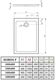 Душовий піддон Radaway Doros F 120x80 SDRF1280-01 - мініатюра 5