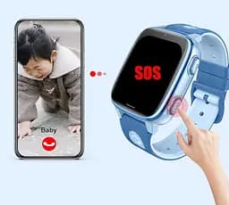 Смарт годинник дитячий Lemfo D57 з GPS трекером, 4G SIM-картою, відеодзвінками, прослуховуванням, геозоною та кнопкою SOS Синій - мініатюра 9