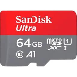 Карта памяти microSDXC (UHS-1) SanDisk Ultra 64Gb class 10 A1 (140Mb/s) (adapter) (SDSQUAB-064G-GN6MA)
