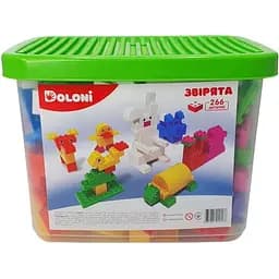 Конструктор Зверушки Doloni 013888/05 в пластиковом боксе 266 деталей