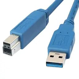 Кабель USB 3.0 AM - USB BM, 3 м, синий, Atcom (12824)