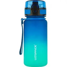 Пляшка для води UZspace Frosted Gradient блакитно-зелена 350 мл (3034)