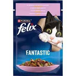 Вологий корм для котів Felix Fantastic з фореллю та зеленими бобами 85 г