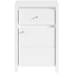 Комод в спальню ВМК (БРВ) Кристина KOM1D1SP Белый/Белый глянец (BRW-1504)
