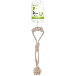 Іграшка для собак Aidog плетений канат з м'ячем 41 см 