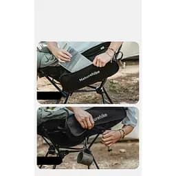 Крісло складане Naturehike Clamshell 001 Triangle Folding Moon Chair, чорний - мініатюра 5