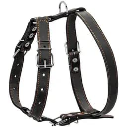 Шлея для собак Collar одинарна, шкіра, 49-68х68-80х2,5 см, чорний (6381) - мініатюра 2