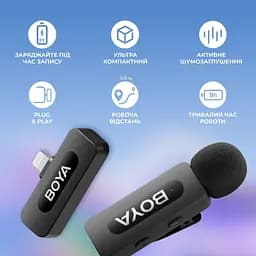Мікрофон Boya BY-V1 Lightning Black (BY-V1) - мініатюра 14