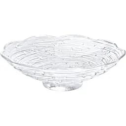 Тарелка для фруктов Yiwu из стекла Листья лотоса 23 см прозрачная HP-YH-12