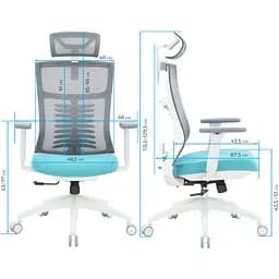 Офісне крісло OfficePro Balance OC550-W-DG-BL White/Dark Gray/Blue [148646] - мініатюра 15