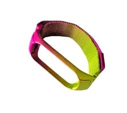 Браслет BeWatch для Mi Band 5/6 міланська петля з магнітною застібкою Ремінець Вінно Жовтий (1540213)