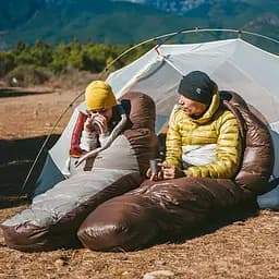 Спальник з натуральним пухом Naturehike Snowbird CNK2550WS014, p-р L, темно-коричневий 400 г - мініатюра 6