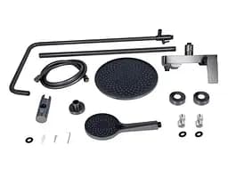 Душова система універсальна Qtap Vlasta New Gunmetal Black PVD з виливом QTVLA111GMB45651 - мініатюра 12