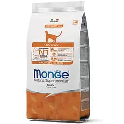 Сухий корм Monge Cat Monoprotein Sterilised для стерилізованих кішок з качкою 10 кг