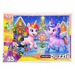 Дитячі м'які пазли "Поні на ковзанці" Danko Toys S35-11-09, 35 елементів
