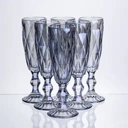 Набор бокалов для шампанского Diamond Blue 6 штук по 180 мл HP-19-274