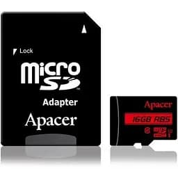 Карта памяти Apacer microSDHC 16GB Class 10 UHS-I R-85MB/s +SD-адаптер