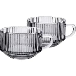 Набор чашек стеклянных Yiwu 2 шт. 450 мл strips HP-YH-60