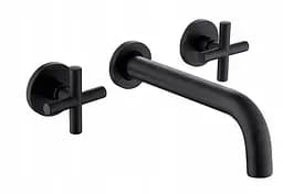 Змішувач для умивальника Rea Exit black mat чорний прихованого монтажу REA-B8000 Чорний матовий