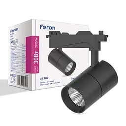 Светодиодный трековый светильник Feron AL103 30Вт 6500K черный