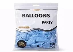 Надувні кульки набір 100 шт. HTOP Balloons Party 12 дюймів товари для свята дня народження Блакитний - мініатюра 2