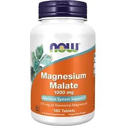 Вітаміни та мінерали NOW Magnesium Malate 1000 mg, 180 таблеток