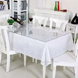 М'яке скло силіконова скатертину на стіл Soft Glass Захист для меблів (4.0х1.2 м) товщина - 2,0 мм Прозоре - мініатюра 5