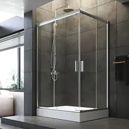 Душове огородження Square Slide AM.PM Gem 120×90 см, прозоре скло, хром матовий профіль W90UG-403-120290-MT