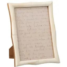 Фоторамка J-Line дерево і ріг 13х18 см бежева (11931)