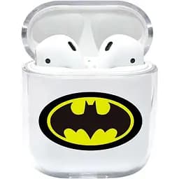 Прозорий силіконовий чохол Apple AirPods з малюнком - Batman Logo (KAP1220)