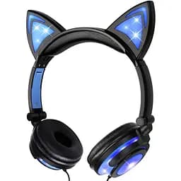 Навушники UFT BL108 Blue з котячими вушками та підсвіткою