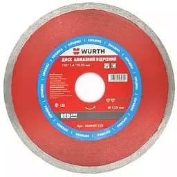 Диск відрізний Wurth Ceramic Red line алмазний 125x1.0x1.4x22.23 мм (1668401125)