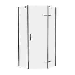 Душова кабіна Eger Stefani 90x90 без піддону 599-535/1, прозорий, хром