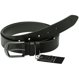 Ремінь шкіряний Grande Pelle чорний 120х3.5 см acs0032039