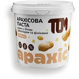 Заменитель питания TOM Арахисовая паста Crunch с финиками и белым шоколадом, 1 кг - Срок 02.26